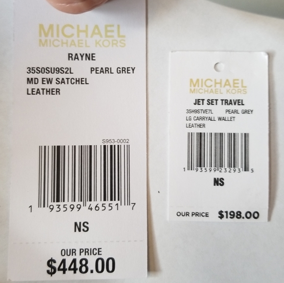 Michael Kors SET 3P Designer PURSE BAG WALLET POM - Picture 10 of 12